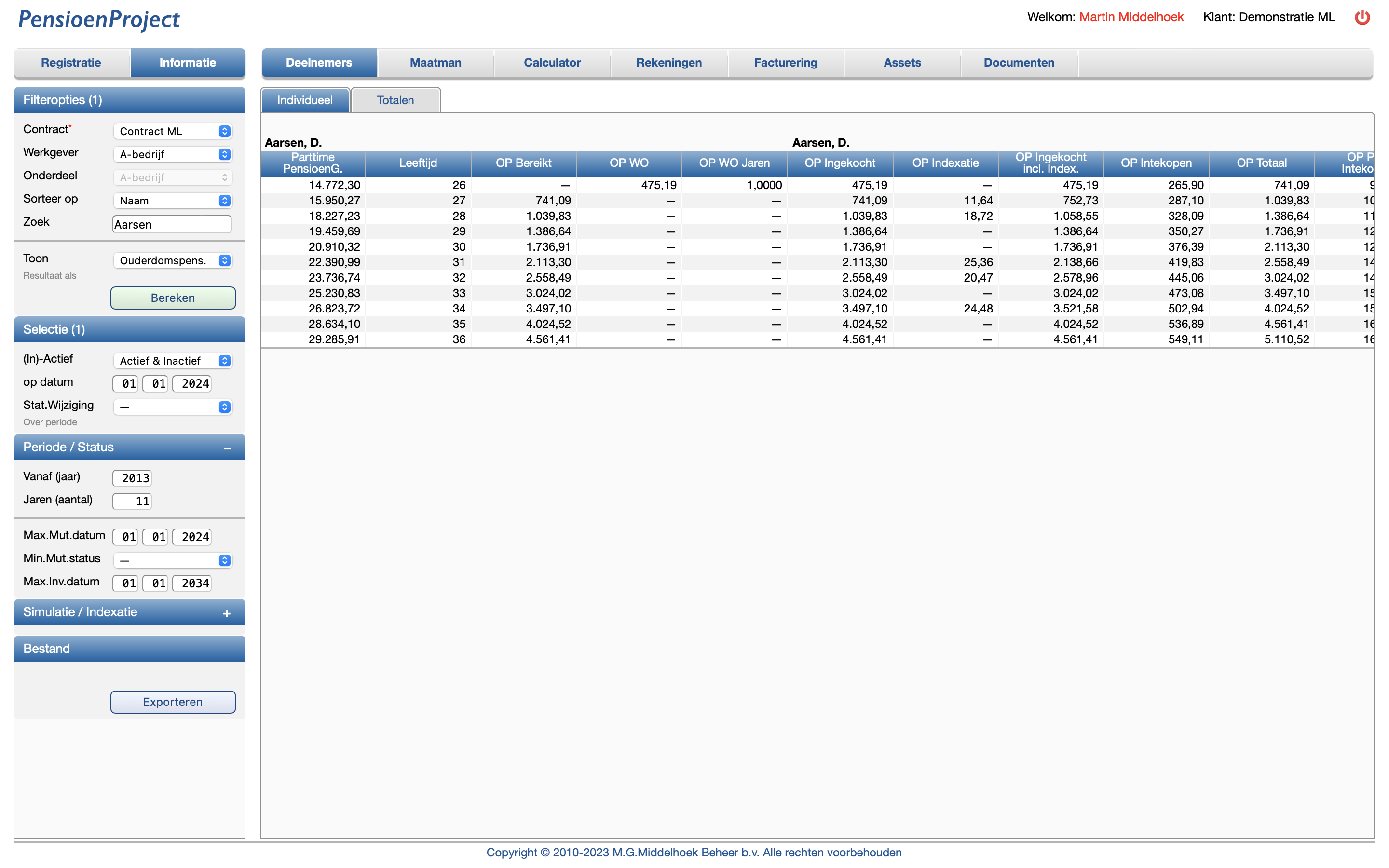 PensioenProject Deelnemer
